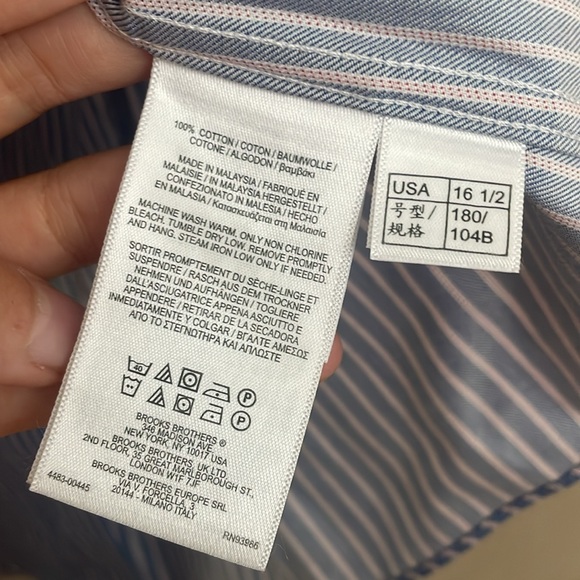 [Brooks Brothers] striped men’s button down - Picture 4 of 6